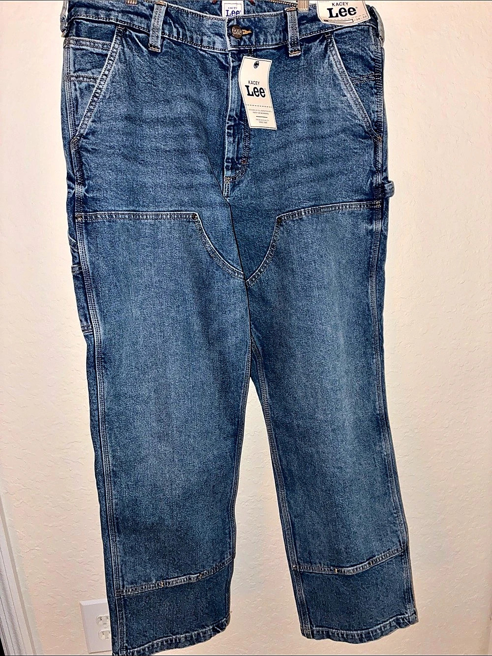 Lee Kacey Lee Men's Carpenter Jeans Carpenter Relaxed Jeans Blue Waist 38 x 32